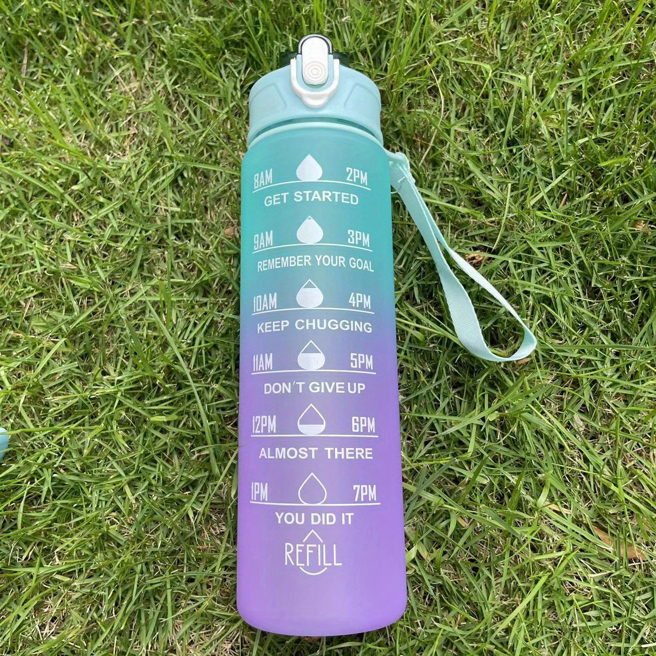 Watrer Bottle Gradient Sports Water Bottle Outdoor Portable - Temu