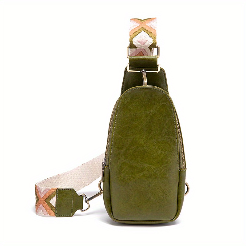 Women's Boho Sling Bag Chest Bag for Women, Green