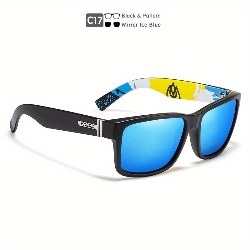 KDEAM 2017 Polarized Square Best Fishing Sunglasses For Men With Blue Frame  And Snow Design, Includes Original Case KD901P C20 From Zebrear, $20.07