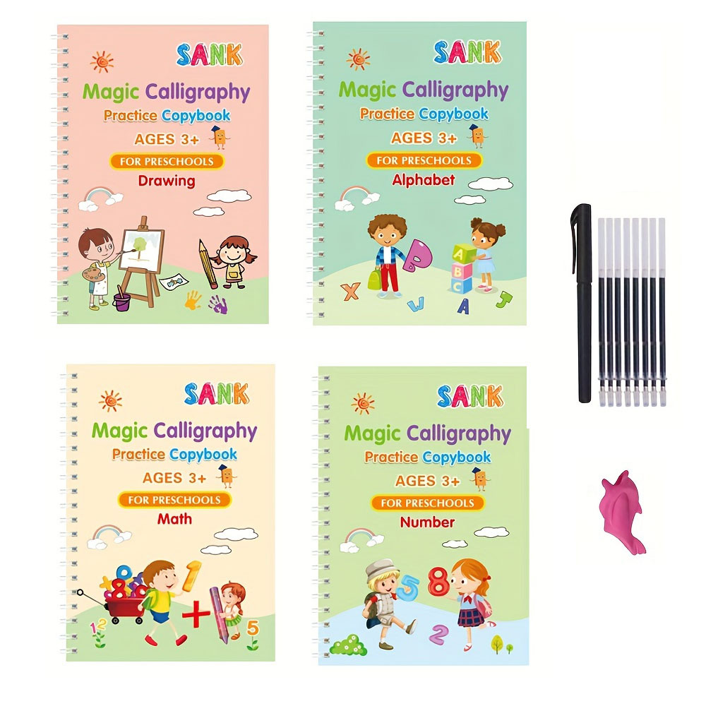 Magic Practice Copybook Handwriting Reusable Magical Ink - Temu