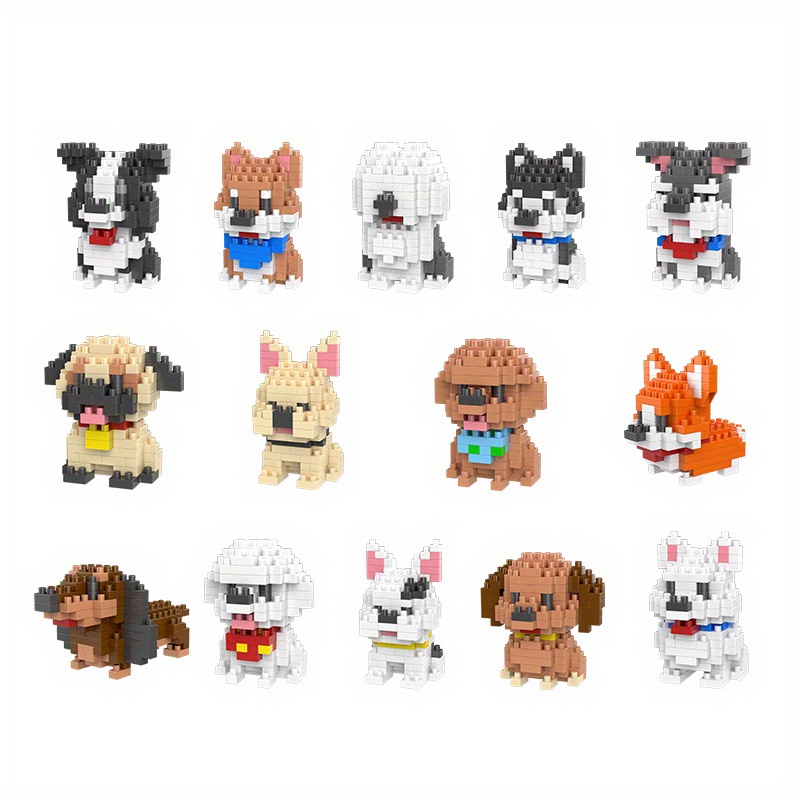 1020pcs + Pet Dog 3d Model Building Block Cartoon Animal Puppy Diy  Miniature Assembly Brick Adult Building Block Children's Toy - Blocks -  AliExpress