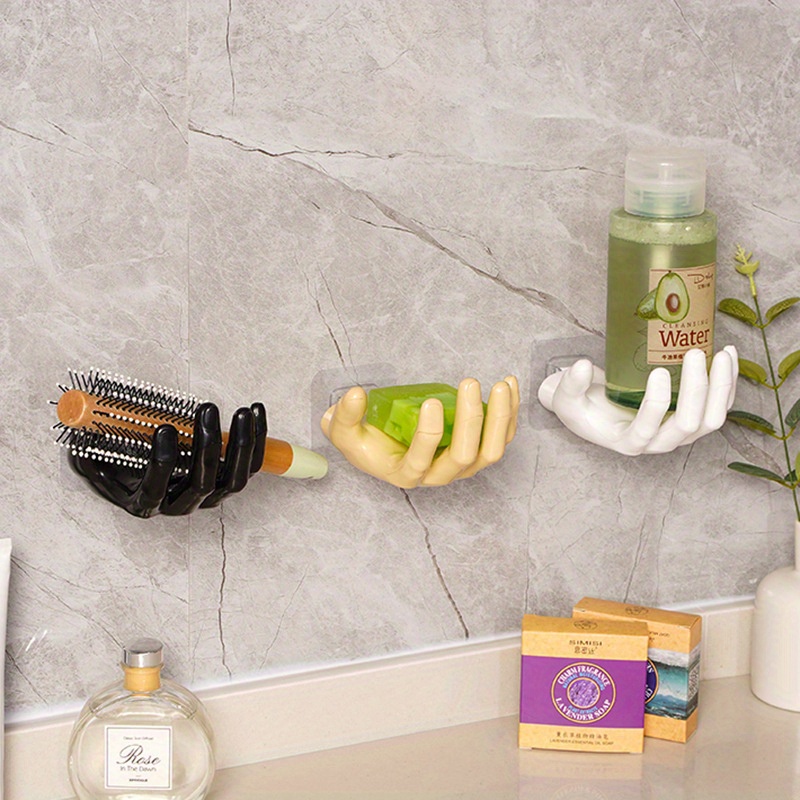 Antokin Plastic Strong Adhesive Bathroom and Kitchen Self Adhesive Wall  Mounted Soap Stand and Bathroom Shelves