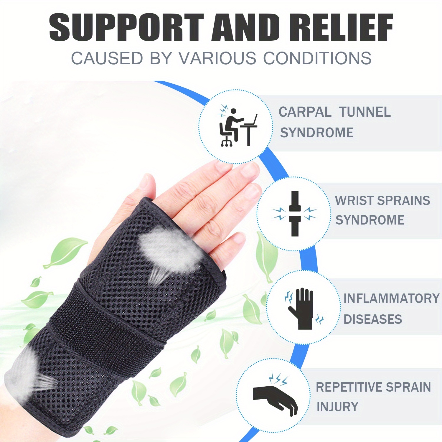 Adjustable Breathable Wrist Brace Metal Splints Arthritis Temu