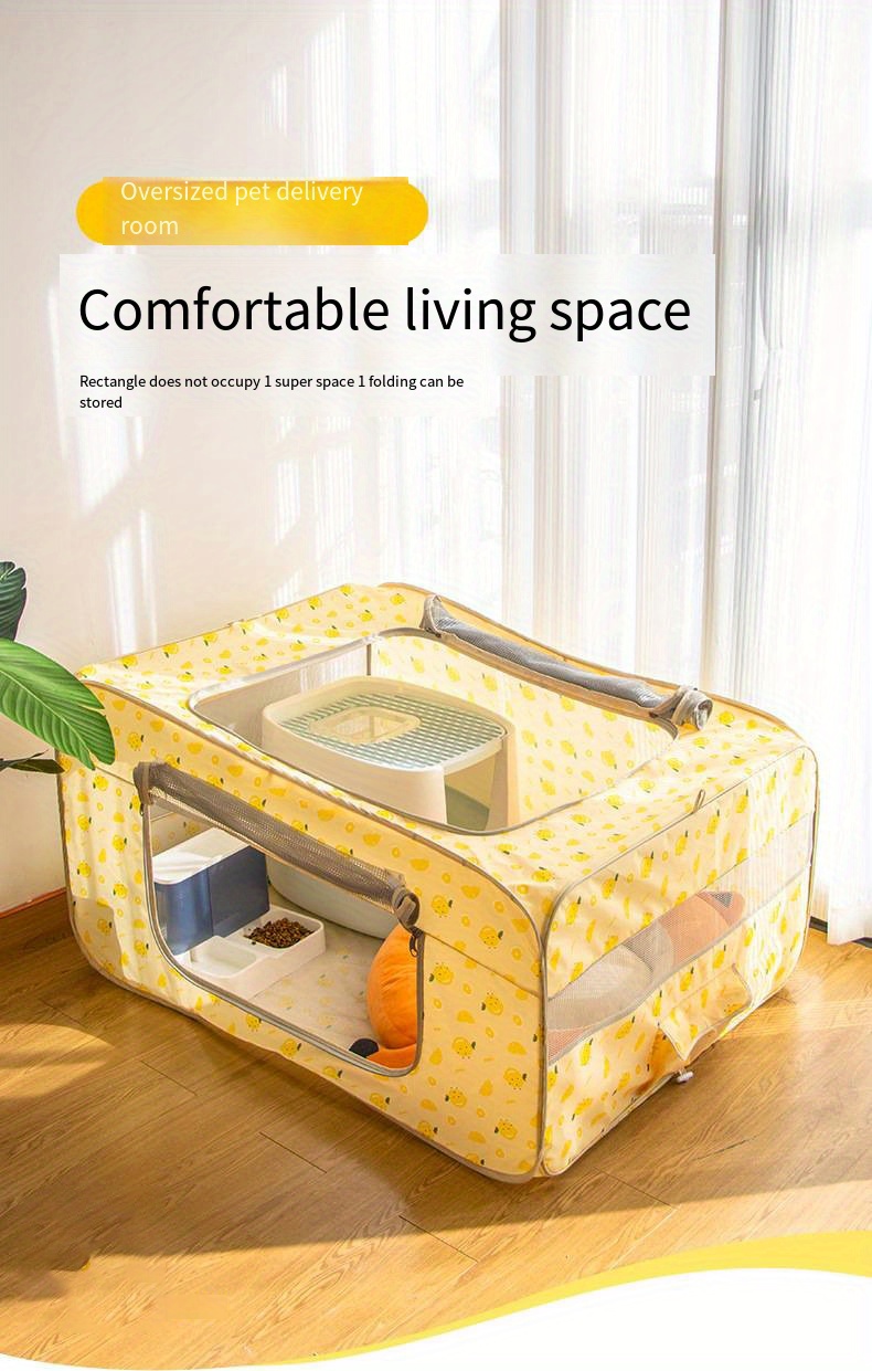 Foldable Fully Enclosed Cat Delivery Room Breeding Box Temu New Zealand