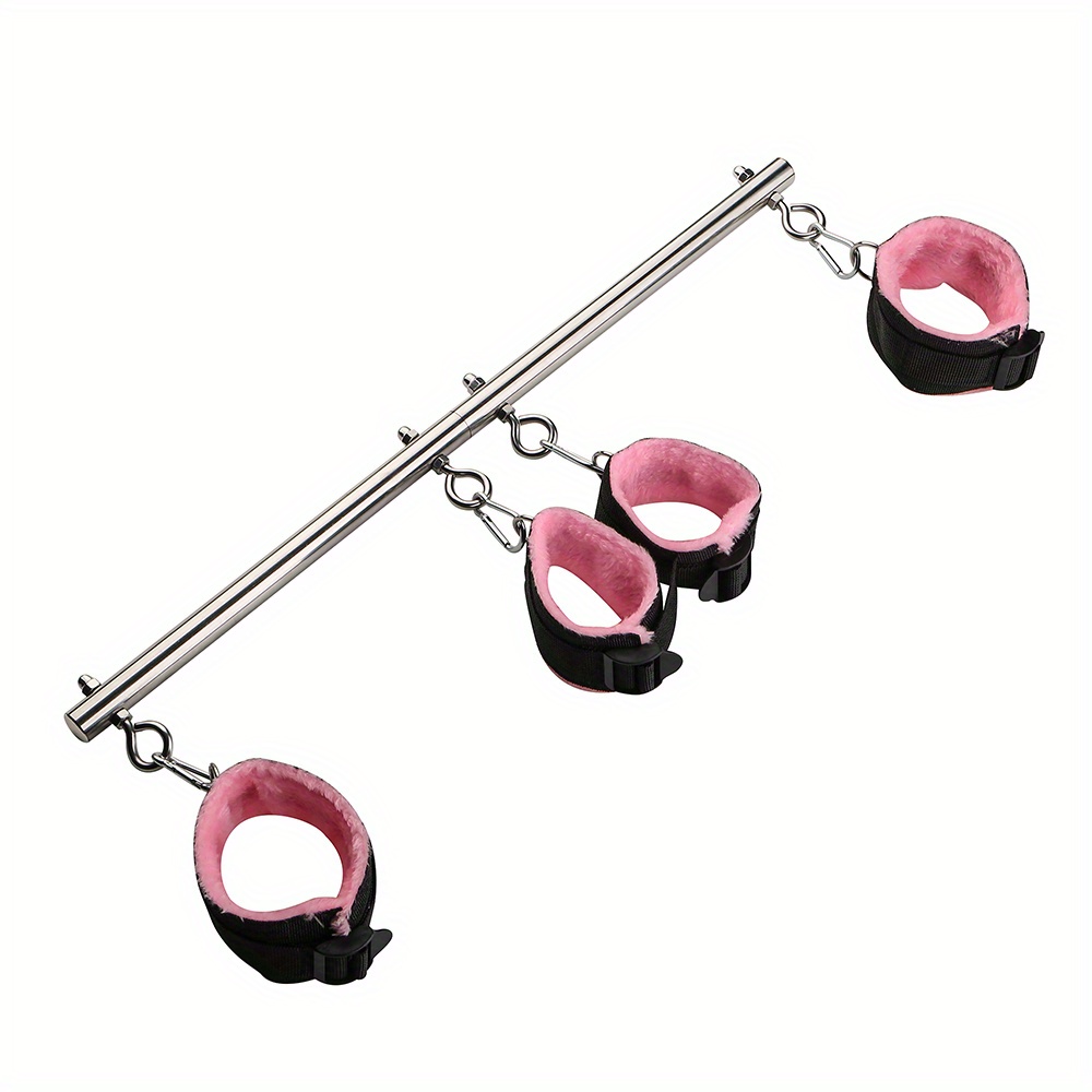 Barra extensible de acero inoxidable con esposas para adultos, Kit de  Bondage Bdsm, Juguetes sexuales para