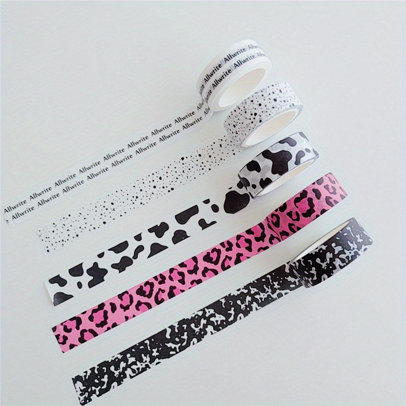 Thin Black and White Polka Dot Washi Tape Planners Journal