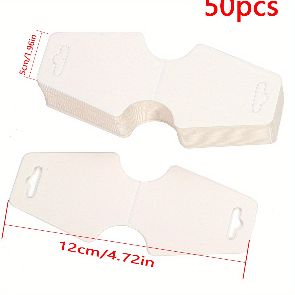 TEMU 50pcs/lot 5x12cm/1.97x4.72inch Carte de Suspension de Bijoux Pliable En Papier Vierge Pour Collier, Bracelet, Bandeau Et Bandeau de Cheveux Prix