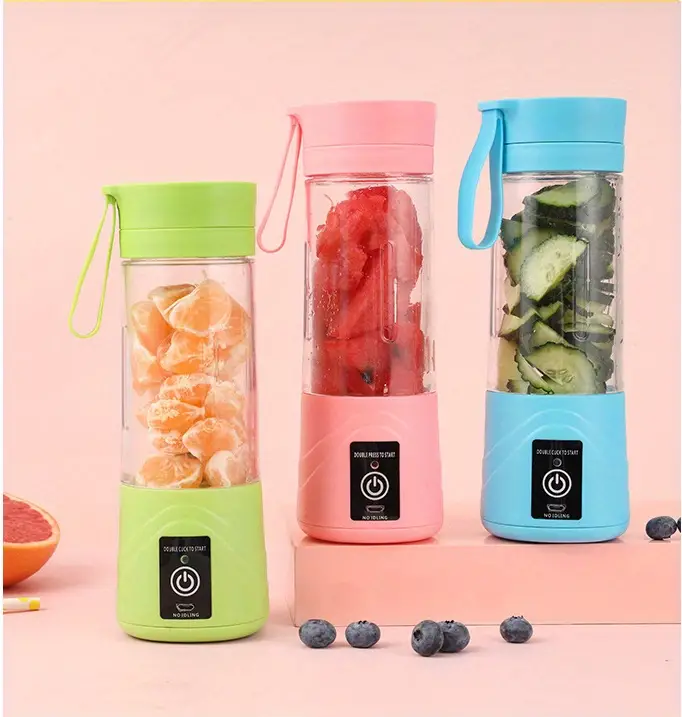 1pc fruit juice cup high quality automatic vegetable blender mini plastic juicer cup machine portable usb rechargeable grape juicer 13 37oz details 0