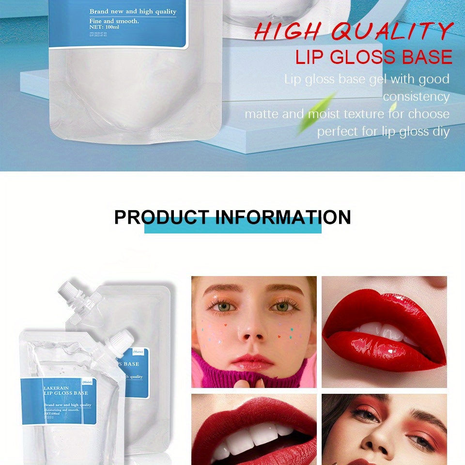 Lip Gloss Base Oil Moisturizing Hydrating DIY Lip Balm Base Gel Oil  Cosmetics Material 100ml