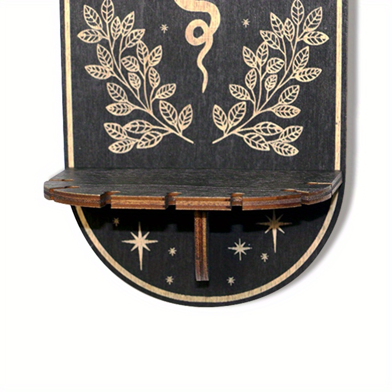 Snake Crystal Stand Wall Decor Shelf Shelves Wooden Arm Stand Home