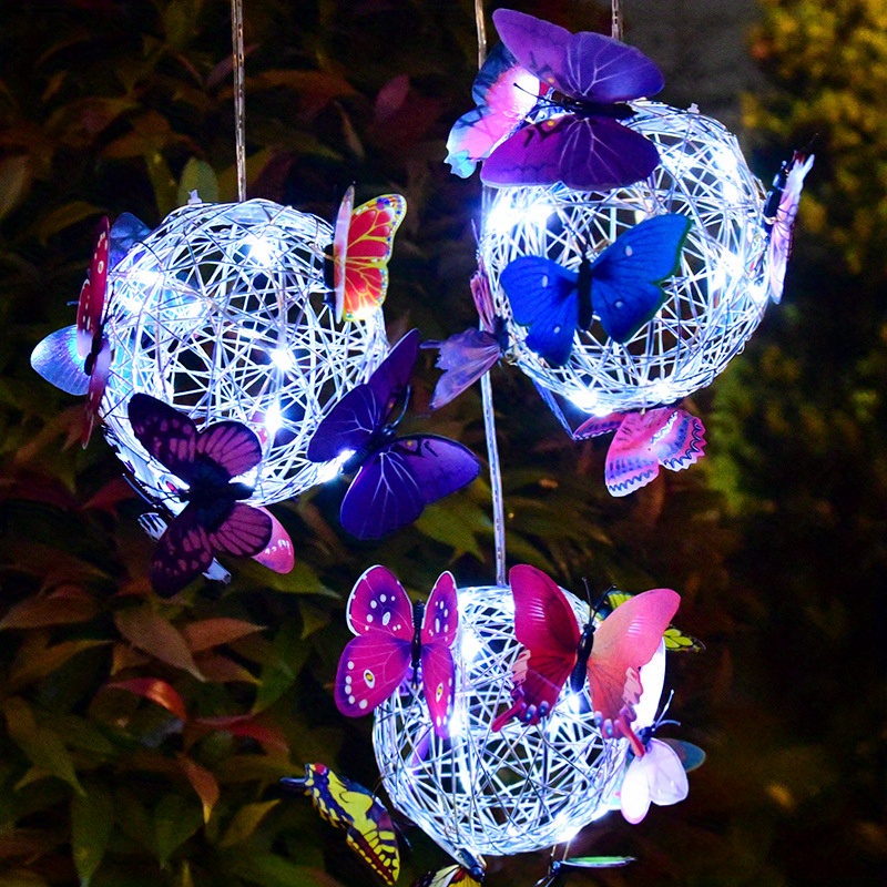 3 mariposas solares aleteantes – Decoración solar de jardín mariposas  voladoras, adornos de mariposa – Decoración solar de patio, adornos de  jardín