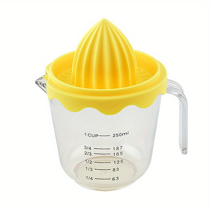 Exprimidor de naranja limón fácil de usar: el exprimidor manual  multifunción de cítricos viene con rallador y taza medidora integrada de 16  onzas