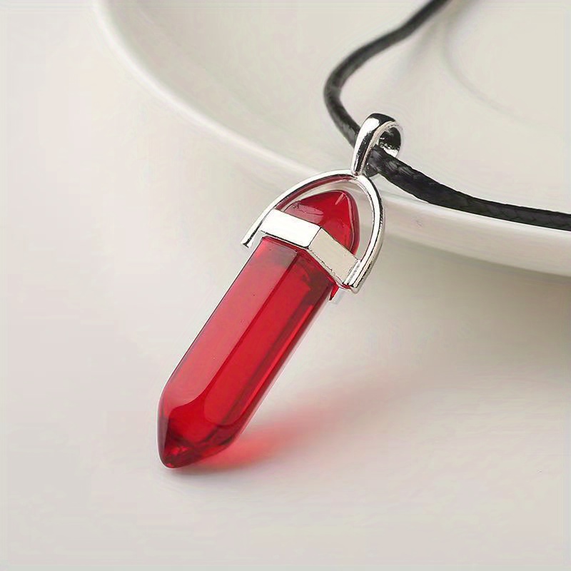 Red hot sale quartz necklace