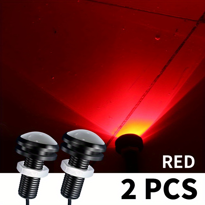 Yctze DRL LED Car Light,30W Waterproof Fog Lamp Red Aperture COB Daytime  Running Light Car Modification Parts(64mm) for Fog Lamp Fog Light DRL LED  Car Light Daytime Running Light 30W Waterproof Fog