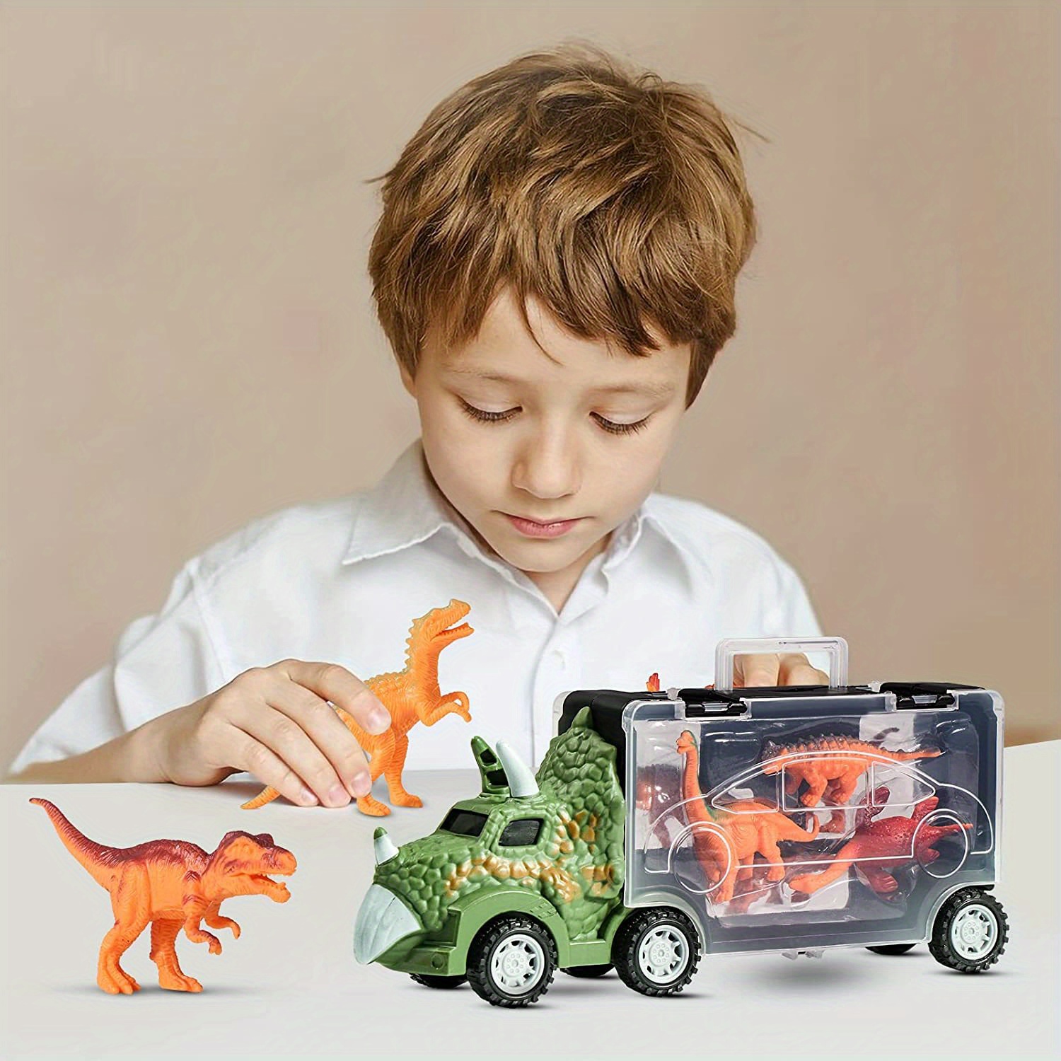 Jouet Pour Enfants Camion Dinosaure Audrey Voiture Pour Enfants 6 Mini  Animaux Dinosaures - Temu Belgium