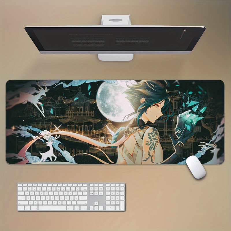 Game Anime Boy Large Gaming Mousepad Computer Hd Keyboard - Temu