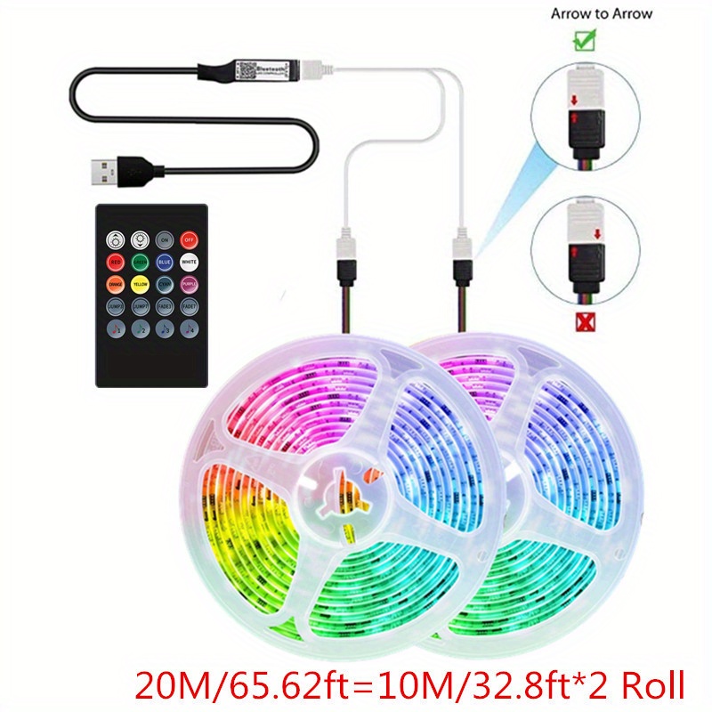 Fita Led Strip Led 5050 5M Bluetooth RGB Quarto Sala festa