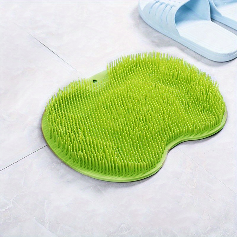 Non-slip Silicone Shower Foot And Back Scrubber Mat For Exfoliating Dead  Skin - Soft And Massaging Bathroom Accessory Bathroom Accessories - Temu