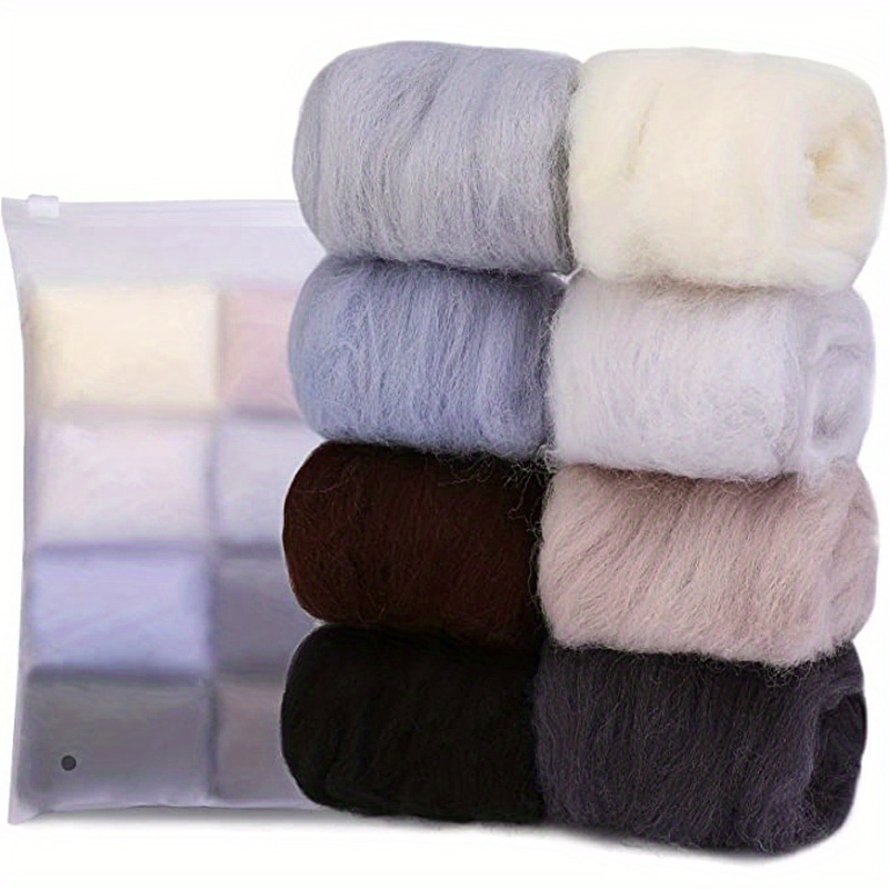 Wool Roving Yarn Fiber Roving Wool Top Wool Felting - Temu