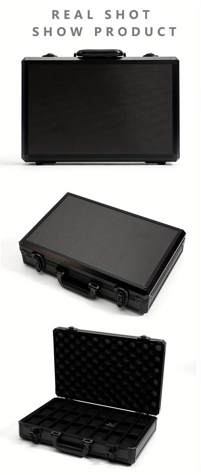 Aluminum Alloy 24 digit Watch Case Portable Carbon Fiber Temu