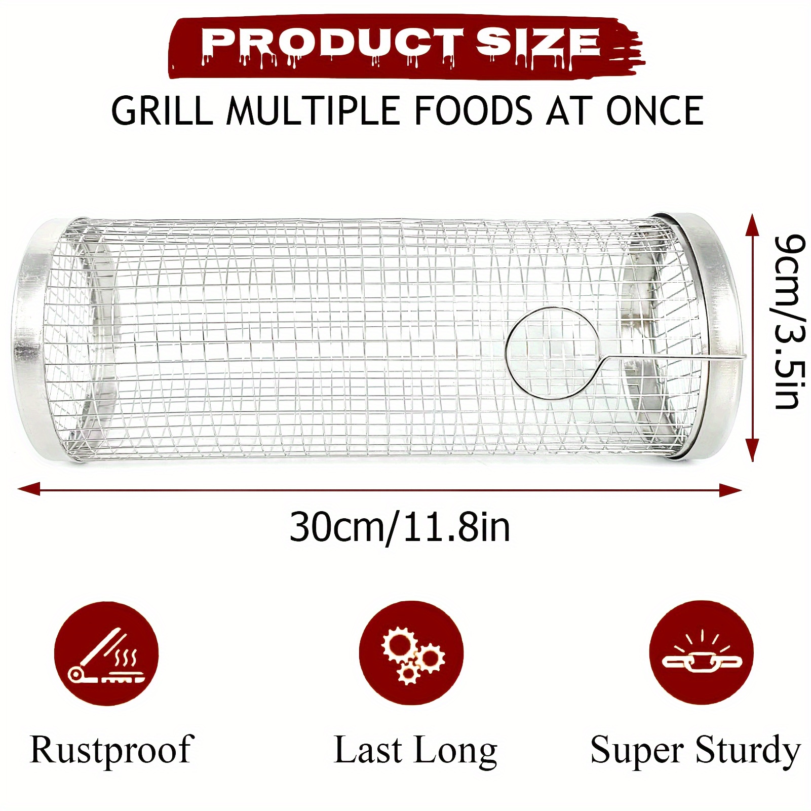 304 Stainless Steel Barbecue Cage Outdoor Grill Barbecue - Temu