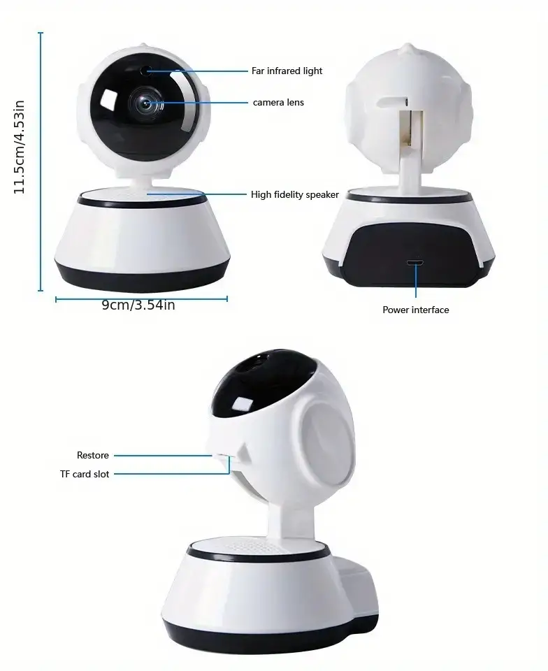 v380pro new wireless home security ip camera motion detection smart indoor 720p night vision wifi camera two way audio ip camera baby monitor with motion sensor and smart phone viewing without tf sd card details 8