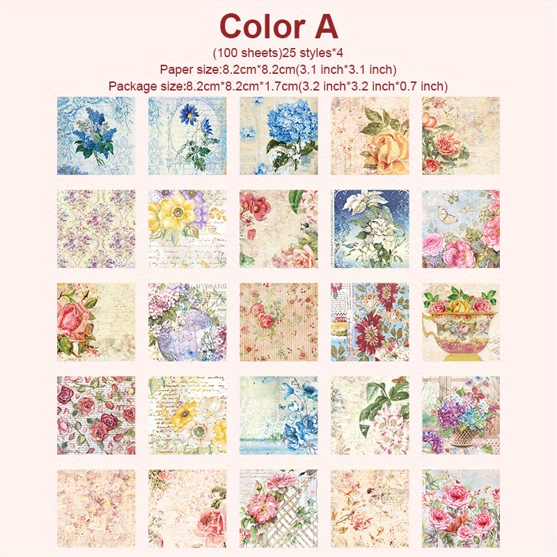 Vintage Floral Scrapbook Paper Perfect For Writing Drawing - Temu