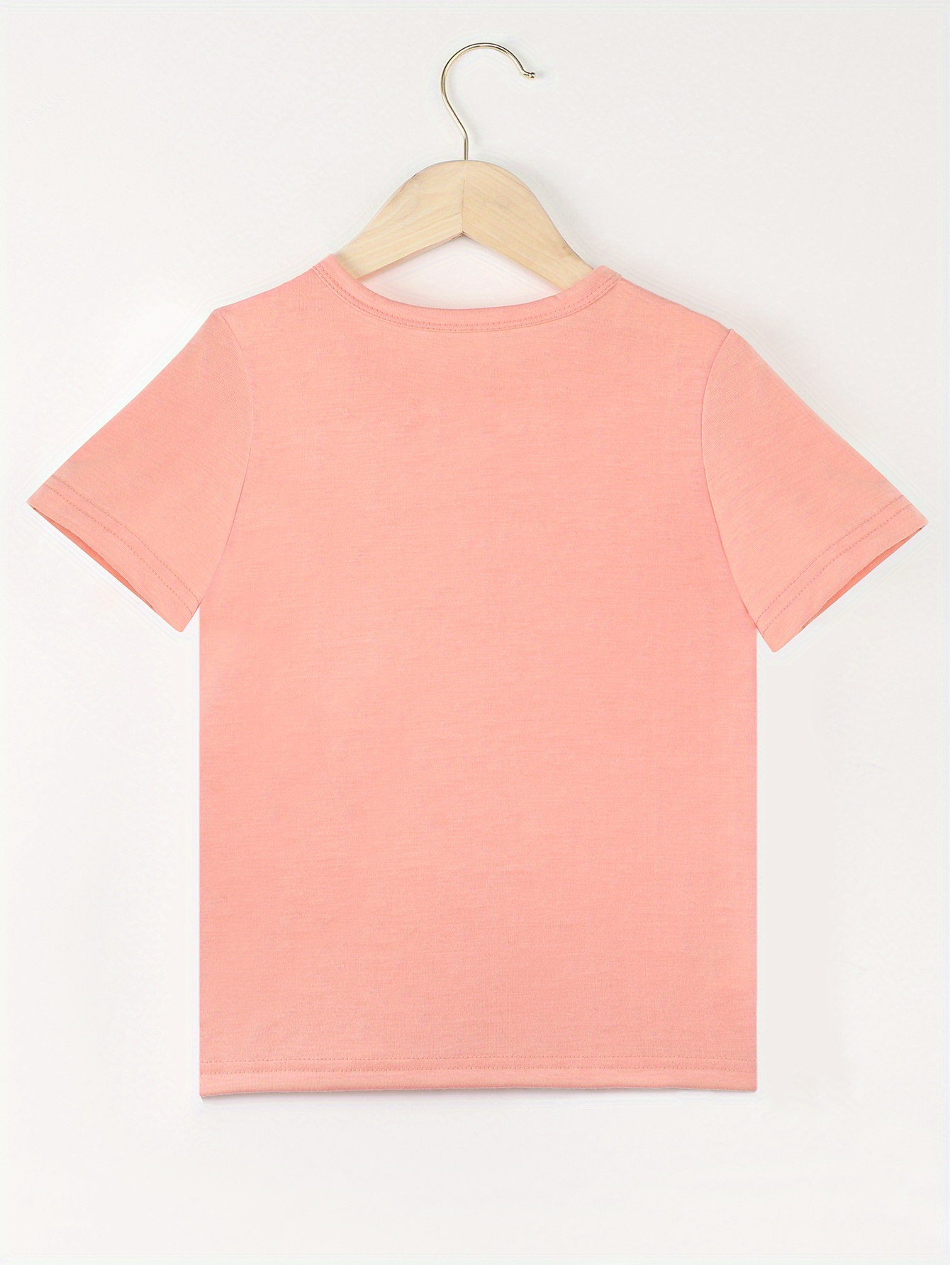 CAMISETA DE NIÑA MANGA CORTA ESTAMPADA - NARANJA