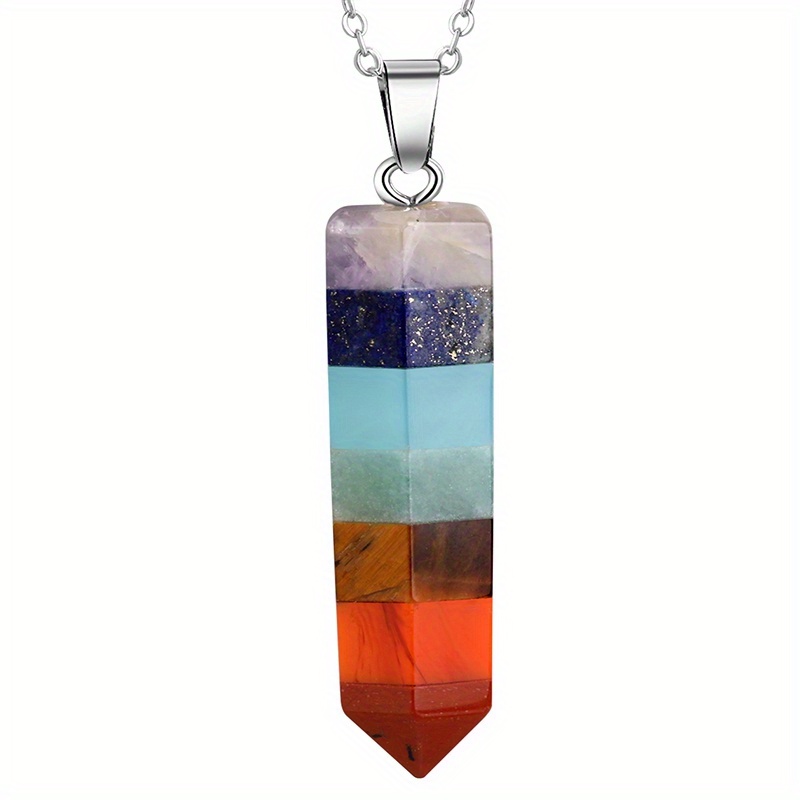 Seven Chakra Natural Stone Pendant