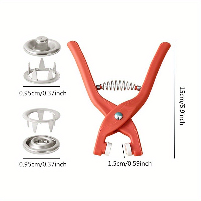 Snap Fasteners Tool Kit Hollow And Solid Metal Prong Snaps - Temu