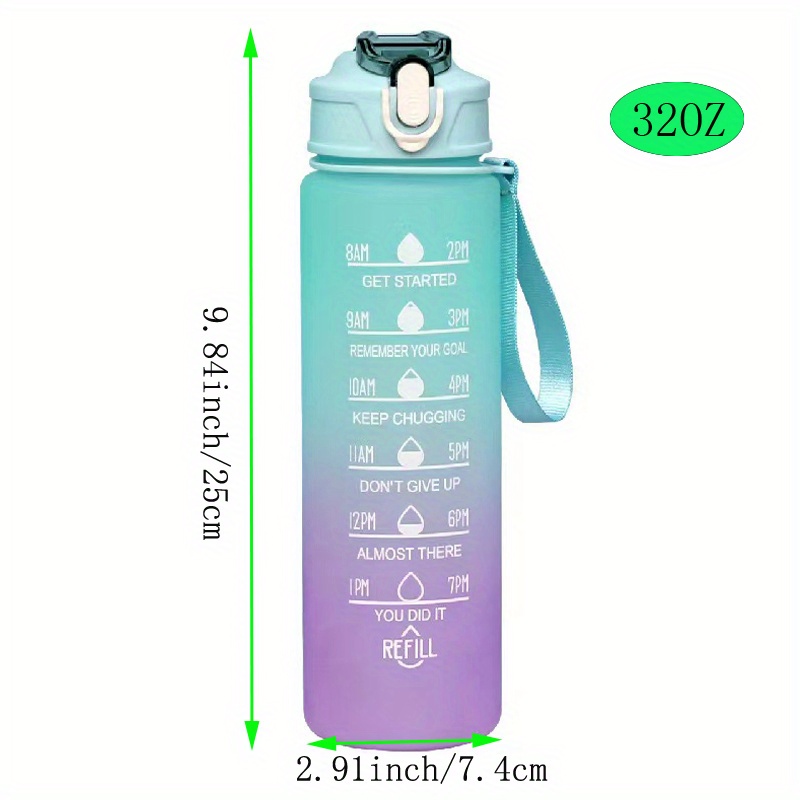 Watrer Bottle Gradient Sports Water Bottle Outdoor Portable - Temu