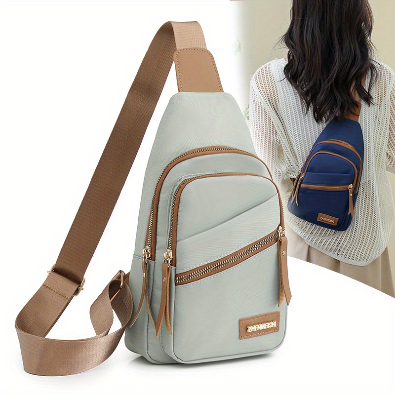 1pc Fashionable Brown Sports Multipurpose Bag With Adjustable Shoulder  Strap, Also Can Be Used As Waist/backpack, Single/slant Shoulder Bag