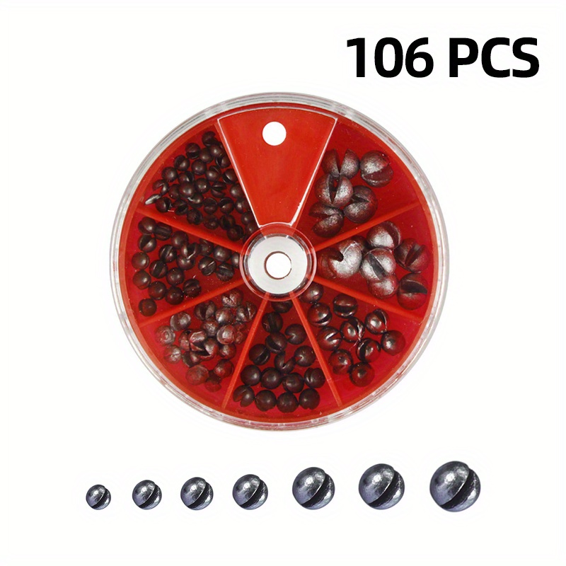  BIGEBO 205pcs Fishing Weights Sinkers, 5 Sizes Round Split  Shot Sinker with Plastic Box 0.2/0.3/0.4/0.6/0.8g Removable Fishin Lead  Line Weights : Sports & Outdoors