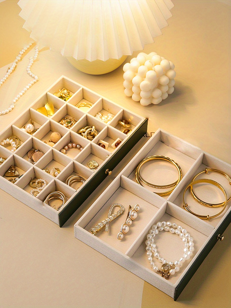 Desktop Jewelry Storage Box Necklace Earrings Stud Jewelry - Temu