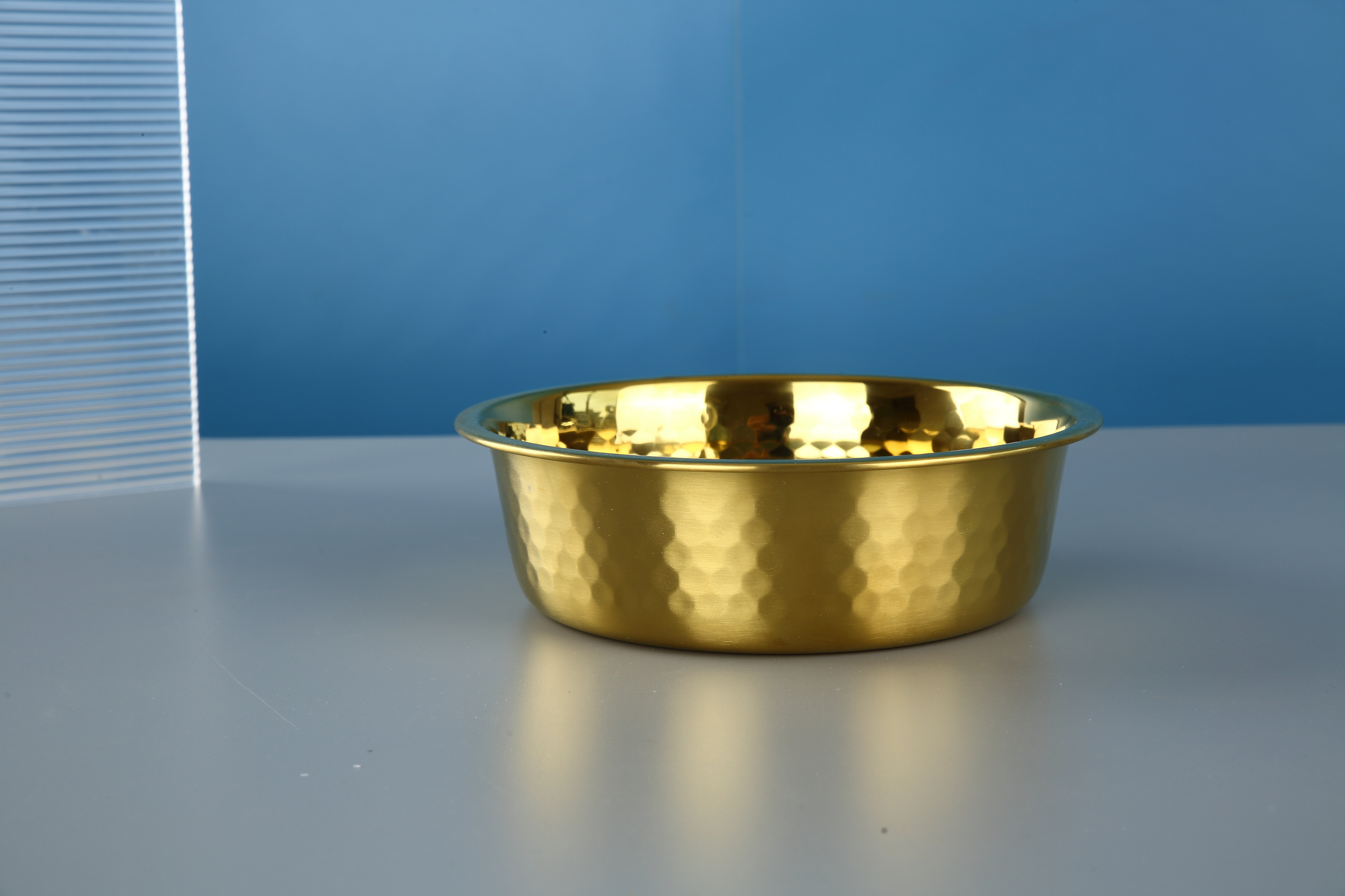 Big Dog Bowl Stainless Steel Gold Pet Bowl