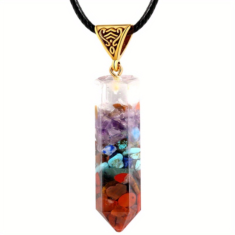 Seven Chakra Natural Stone Pendant