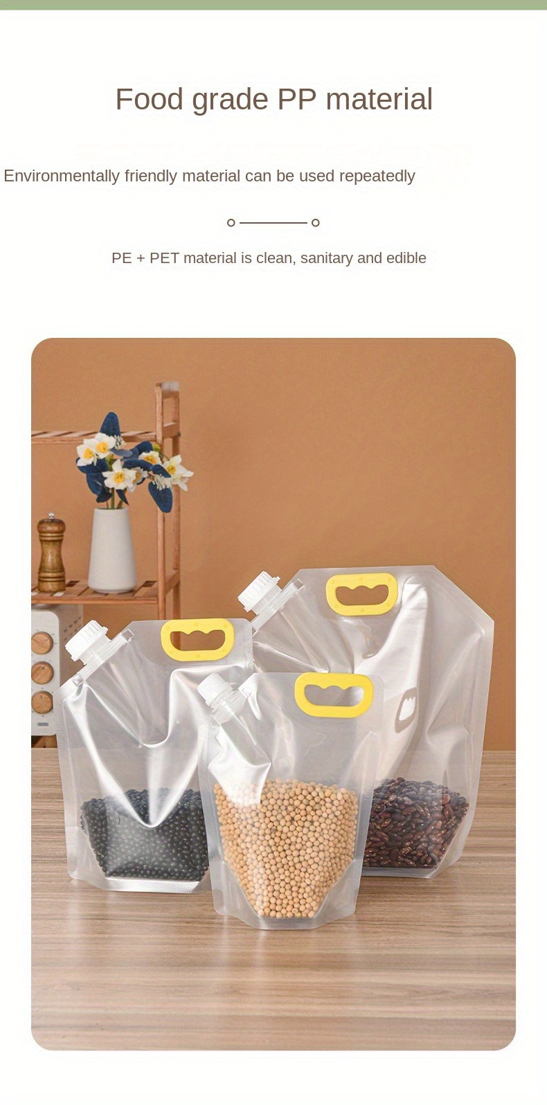 Food Storage Bag With Spout Sealed Moisture proof Hand held - Temu