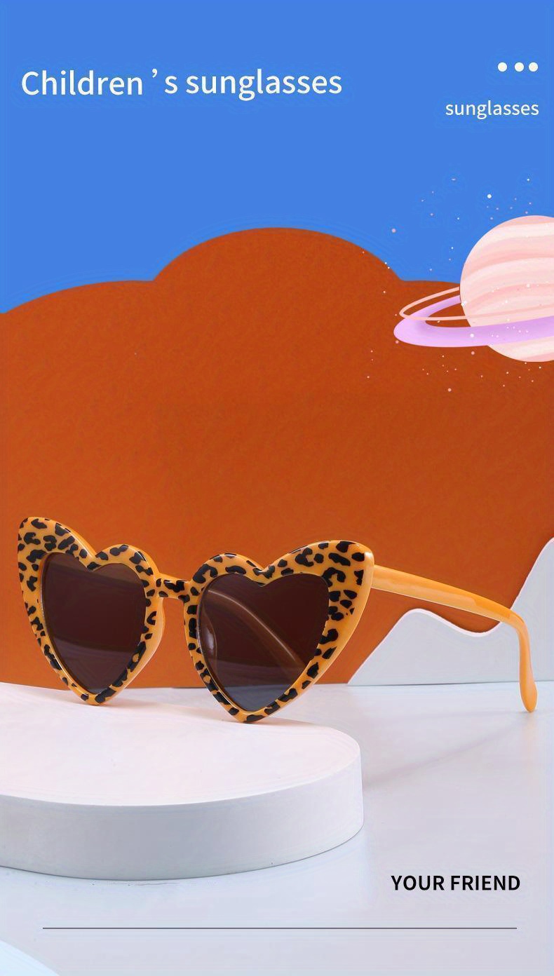 Leopard print cheap heart shaped sunglasses