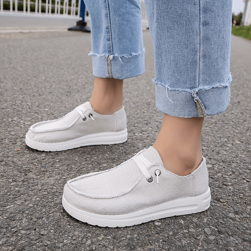 Women's Low Top Canvas Shoes, Solid Color Non-slip Lace-up Sports Shoes,  Casual Walking Sneakers - Temu