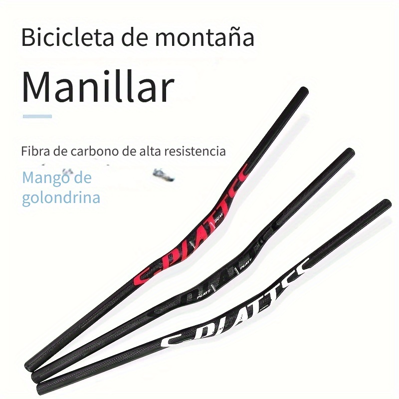 Manillares de carbono para bicicleta de montaña, barra de mango