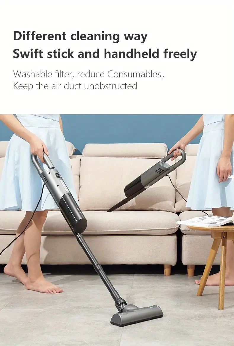 1pc 14000pa handhold stick vacuum cleaner 3 in 1 lightweight ultra quiet cleaner for hardwood floors carpets cars pet hair kitchen window gap multifunction ultra lightweight high power mite corded vacuum cleaner details 2