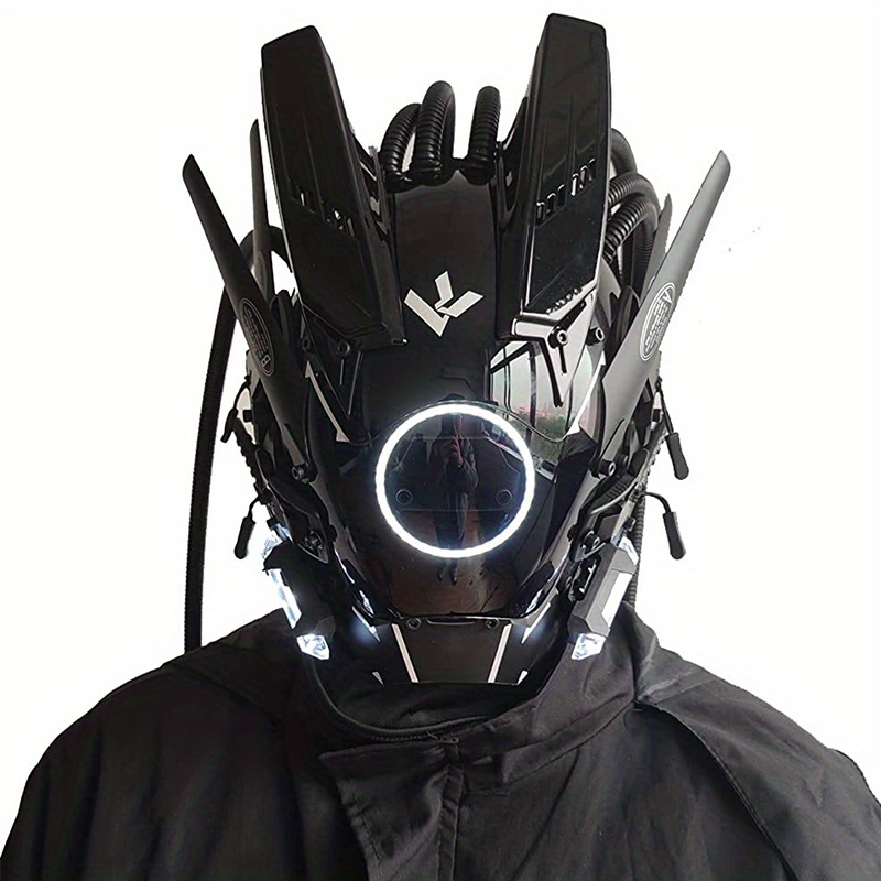 Led Cyberpunk Mask Fashion Cool Science Fiction Mechanical Mask Halloween  Costume Mask Music Festival Party Adult Gifts - Toys & Games - Temu