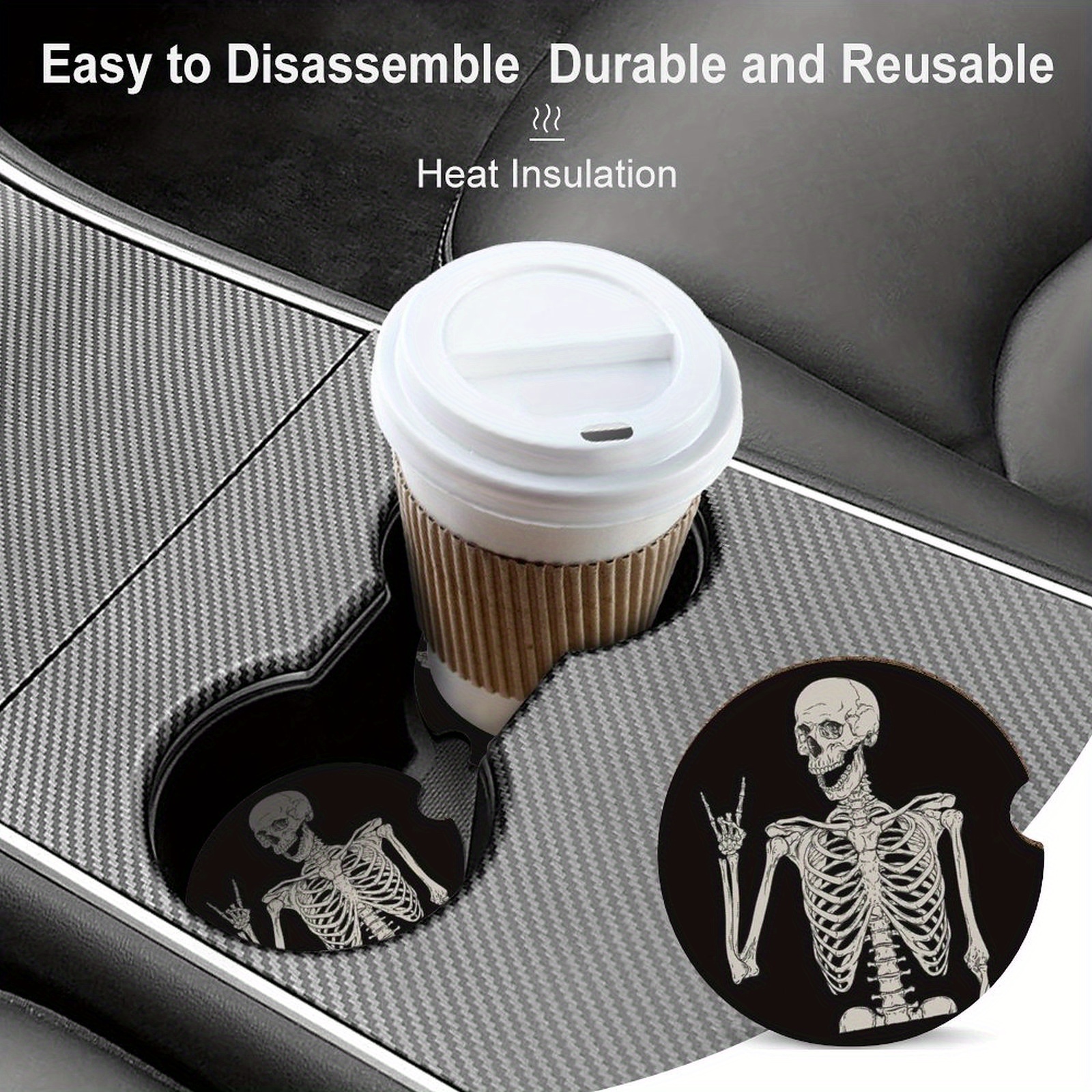 Car Cup Holder Coasters Absorbent Ceramic Stone Car Coasters Temu