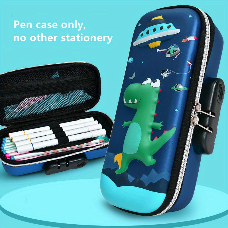 Password lock pencil case cartoon animals Plastic stationery box School Pencil  cases for children pen case student pen box gifts