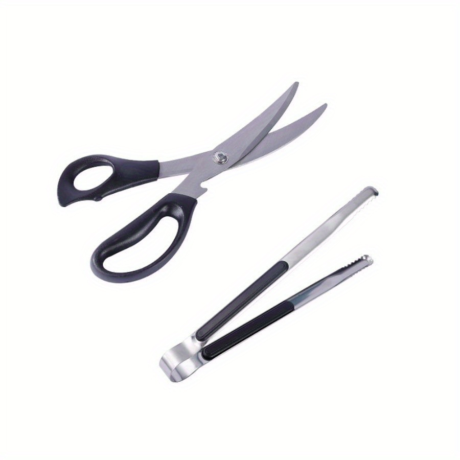 Kitchen Shears With Food Tongs Korean Barbecue Scissors And - Temu