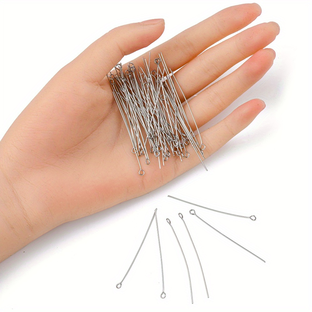 304 Stainless Steel Eye Pins Golden 9 Shape Pin Head Pins - Temu