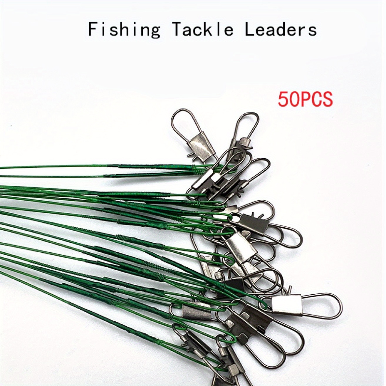 Fishing Wire Leader Fishing Line With Swivel And Snap - Temu