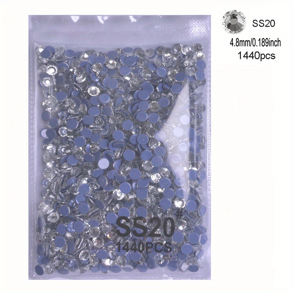 Hot Fix Glass Clear Rhinestones SS16 SS20 - 288 pieces –