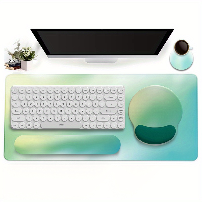 Ergonomic Desk Mat Set 4 in 1 Extended Gaming Mouse Pad Temu