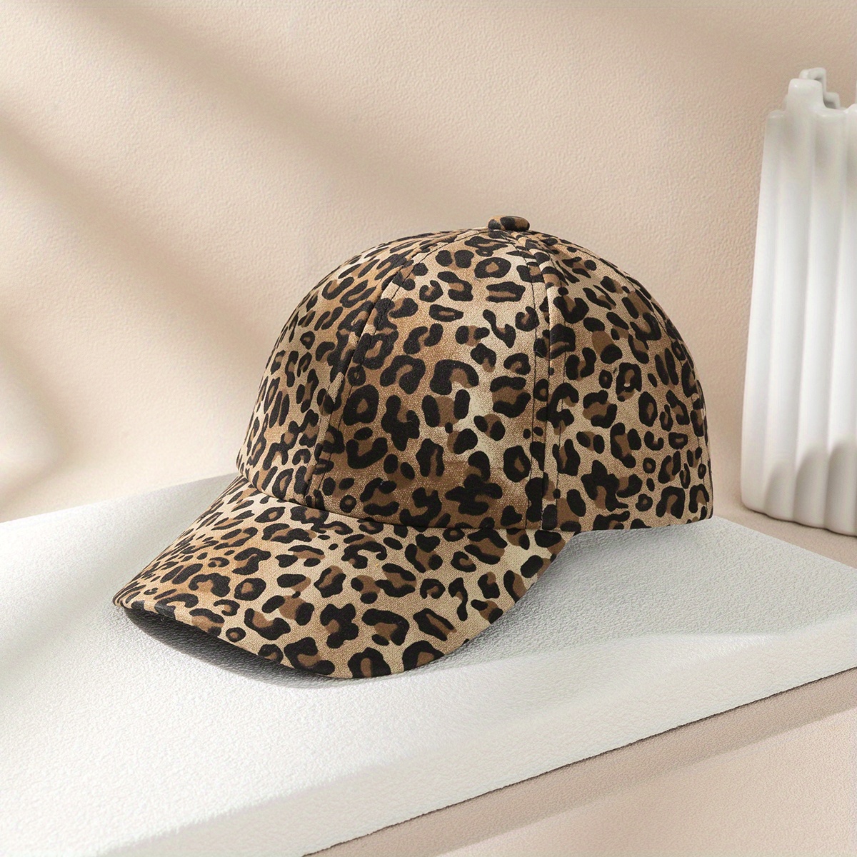 TEMU Leopard Print Baseball   Versatile Dad Hats Outdoor Sunshade Leisure Hat Suitable For Women